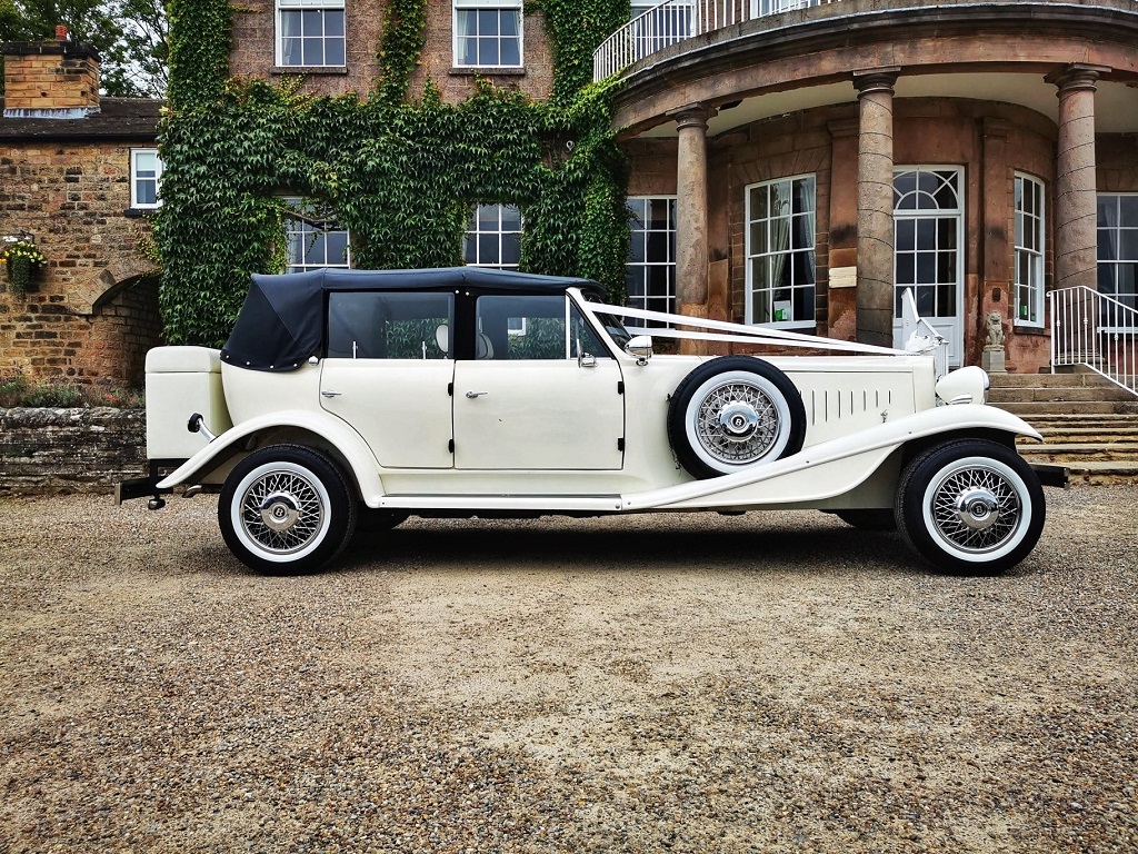 Beauford Wedding Car at Wood Hall Hotel, Wetherby
