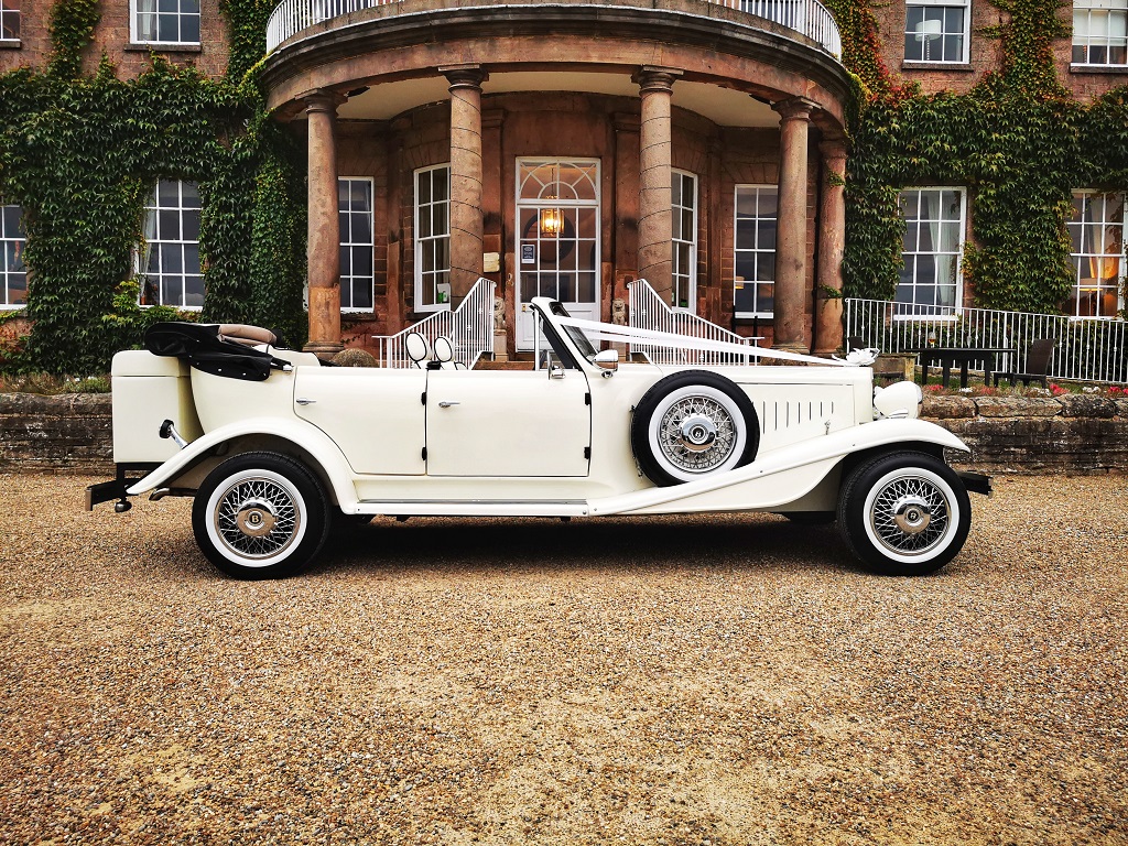 Beauford Wedding Car at Wood Hall Hotel, Wetherby